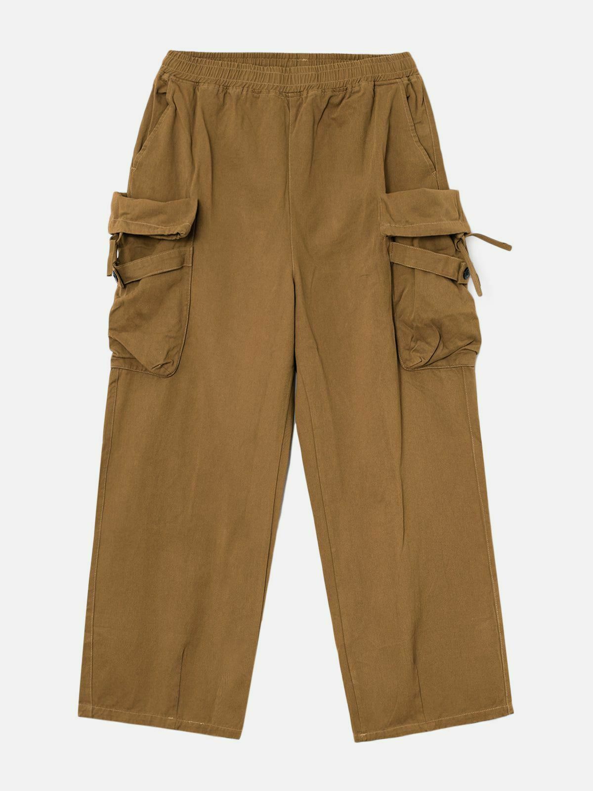 oversized 3d pocket cargo pants   youthful urban trend 7148