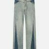 patchwork color block jeans edgy & retro streetwear 5300