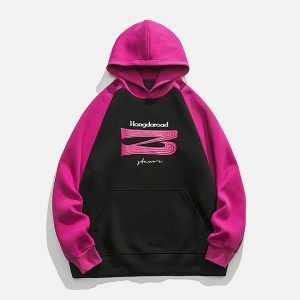 patchwork hoodie urban fashion statement 2153