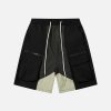 patchwork pocket shorts   youthful & trendy urban look 5018