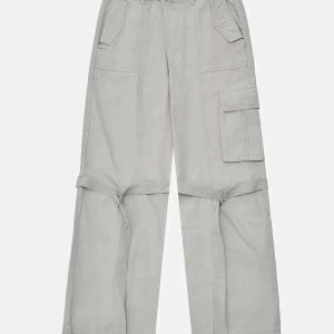 patchwork strap pants dynamic & youthful streetwear look 4192