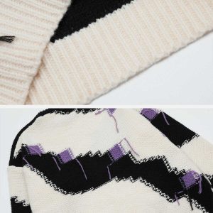 patchwork tassel sweater youthful & eclectic streetwear 4798