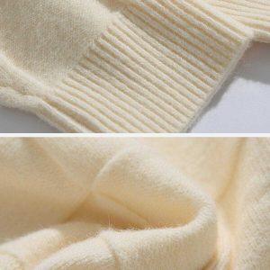 plaid jacquard sweater dynamic knit design urban appeal 3596