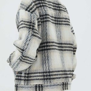 plaid stripe coat   winter essential with a youthful twist 5738