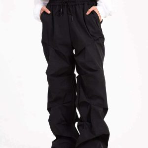 pleated layered pants   youthful & dynamic streetwear staple 2157