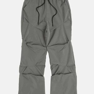 pleated layered pants   youthful & dynamic streetwear staple 2957