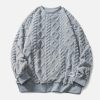 plush argyle sweatshirt   youthful & cozy streetwear classic 5453