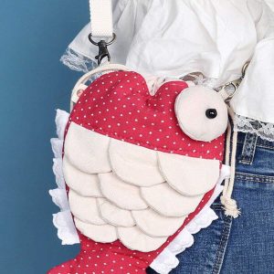 quirky 3d fish eye scales bag   youthful urban charm 1648