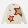quirky 3d star plush sweater youthful & trendy design 1828