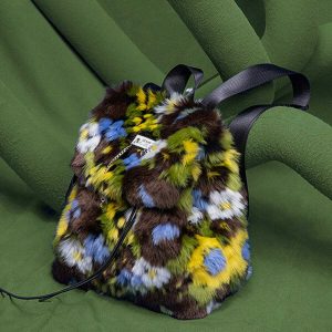 quirky fleece flower backpack   youthful & trendy design 4401