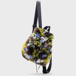 quirky fleece flower backpack   youthful & trendy design 5512