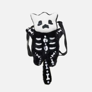 quirky mini skeleton shoulder bag   y2k streetwear icon 1024