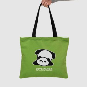 quirky panda pattern bag youthful streetwear charm 4210