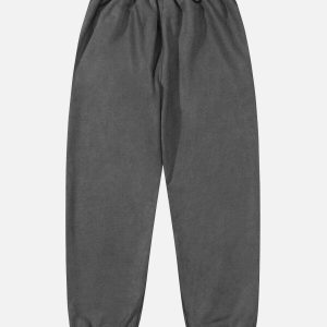 quirky people print sweatpants   youthful urban comfort 7266