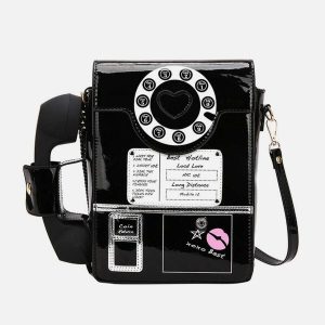 quirky phone booth crossbody bag   urban chic accessory 1895