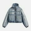 racing denim coat edgy streetwear essential 6404