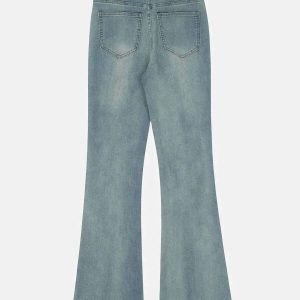 raw edge highrise flared jeans sleek & youthful style 3409