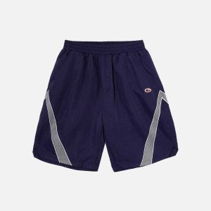 reflective stripe shorts   dynamic & youthful urban style 5044