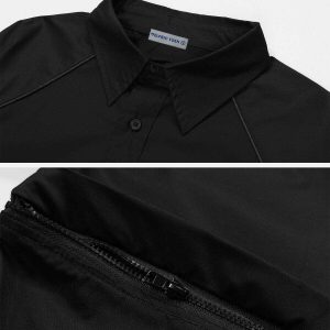 removable sleeve shirt   edgy & versatile streetwear 1116