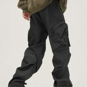 retro inspired cargo pants with large pockets 6827