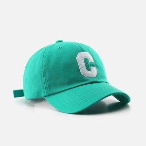 retro 'c' baseball cap vintage streetwear 4050