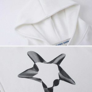 retro 3d star hoodie   zip up design for urban chic 8985
