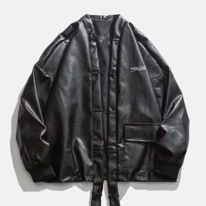 retro 90s leather jacket   iconic & timeless streetwear 8373