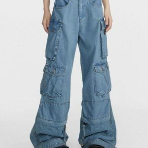 retro barbiecore cargo jeans   vibrant y2k streetwear 4474