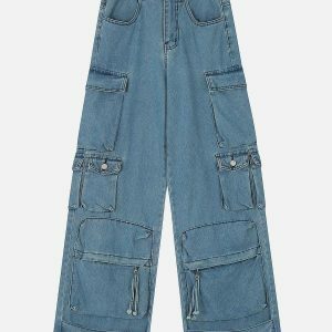 retro barbiecore cargo jeans   vibrant y2k streetwear 5056