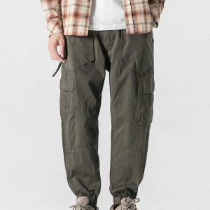 retro cargo pants with edgy style & multiple pockets 2632