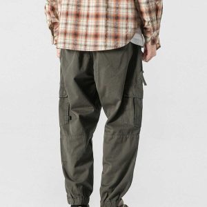 retro cargo pants with edgy style & multiple pockets 4872