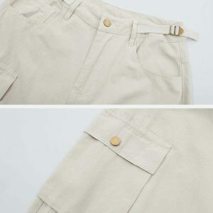 retro cargo pants with multiple pockets 6685