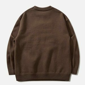 retro cat sweater edgy & vibrant streetwear 5064