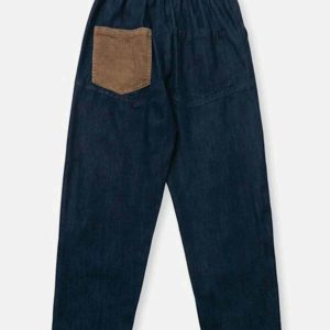 retro corduroy jeans roll up design youthful appeal 3403