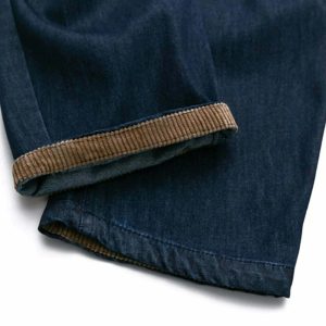 retro corduroy jeans roll up design youthful appeal 7471