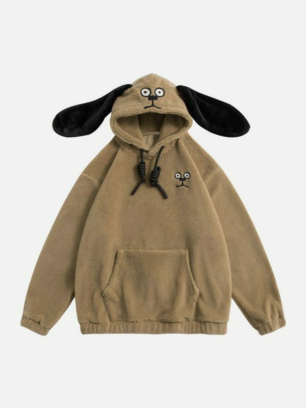 retro dog ear hoodie urban streetwear 5837