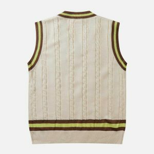 retro embroidered sweater vest urban chic 5808