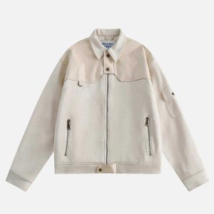 retro faux leather jacket edgy & vintage streetwear 5400