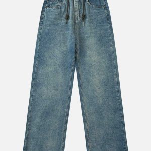 retro fringe jeans vintage flair & urban appeal 4108