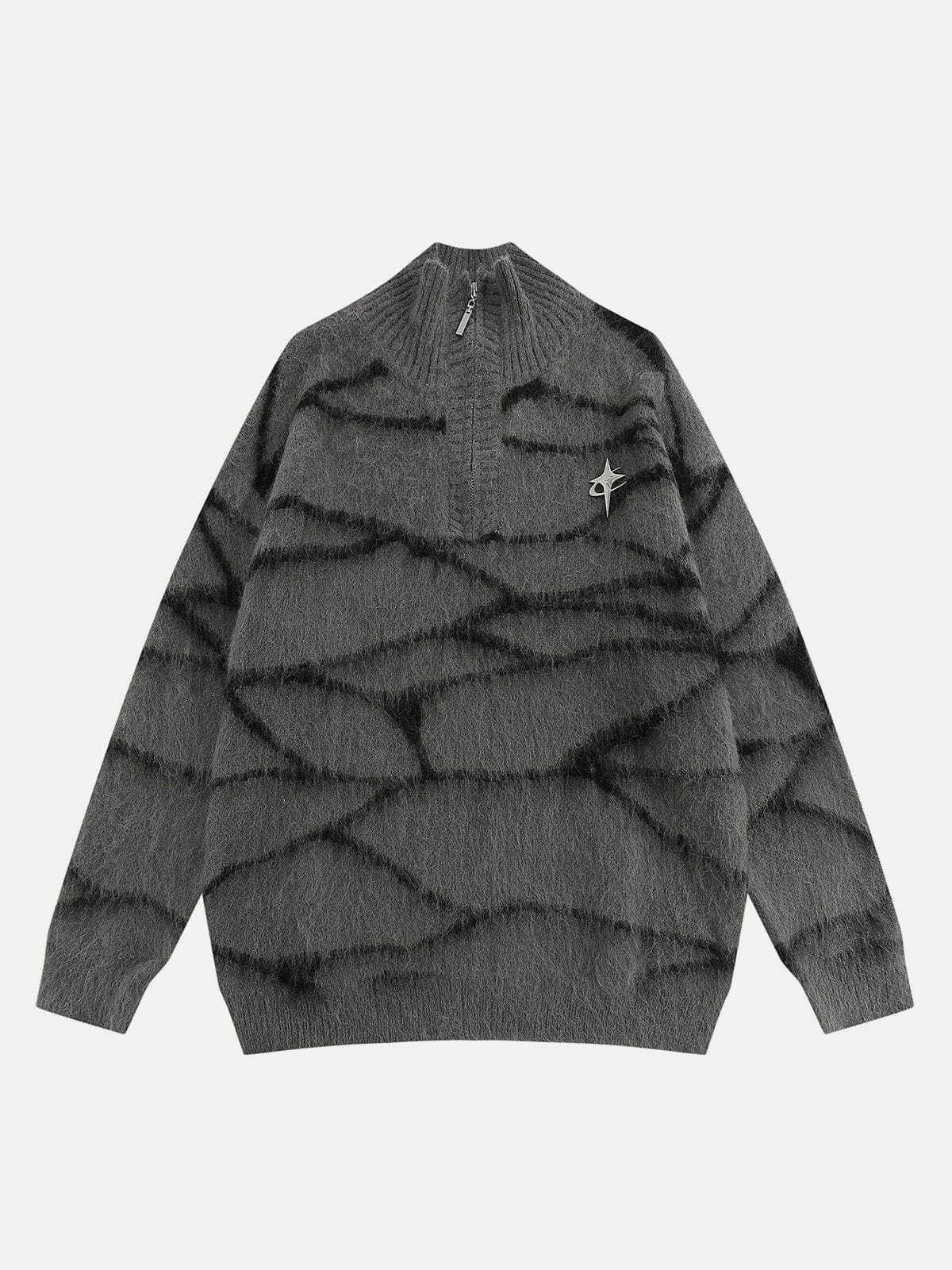 retro fuzzy turtleneck sweater urban chic 8650