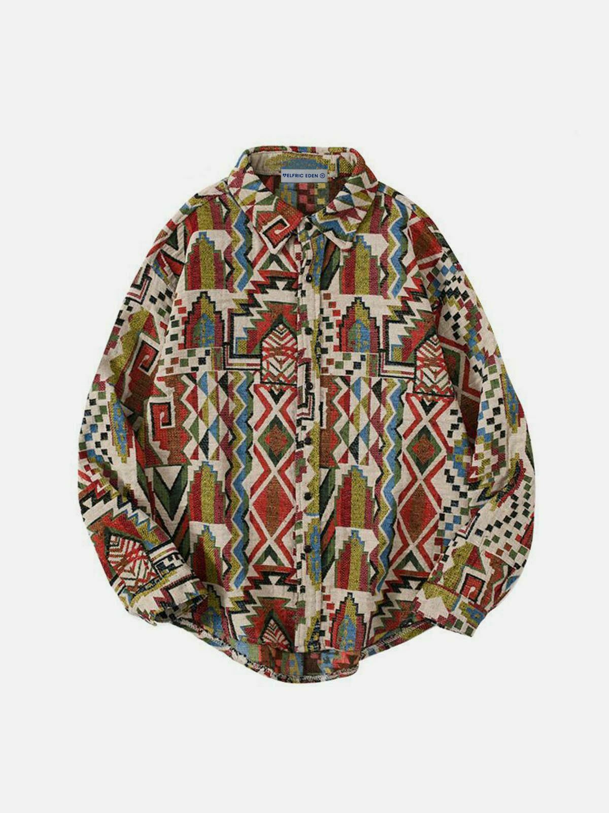retro geometric shirt chic texture & urban appeal 5909