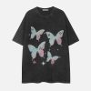 retro gradient butterfly tee   washed look & urban chic 4321