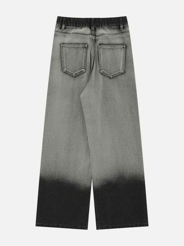 retro gradient straight leg jeans 1420