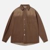 retro gradient washed shirt   sleek long sleeve design 3670