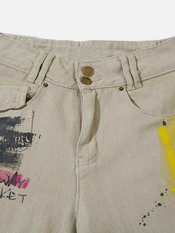 retro graffiti cargo pants edgy & vibrant streetwear 8662