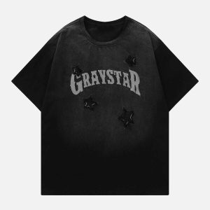 retro graystar tee with gradient wash dynamic vintage look 2153