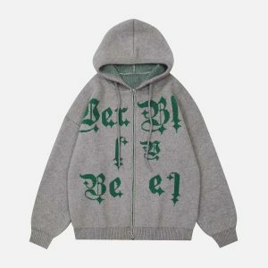 retro letter embroidery hoodie urban streetwear 3047