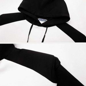 retro patchwork hoodie urban fashion statement 8732