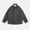retro plaid denim jacket   chic & solid urban outerwear 6805