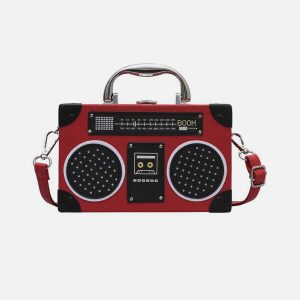retro radio style crossbody bag   chic & unique accessory 5373